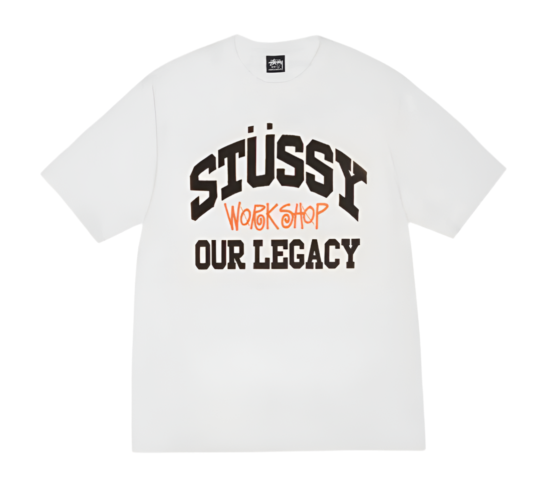 Stüssy x Our Legacy Work Shop Collegiate Pigment Dyed Tee White (SS24)