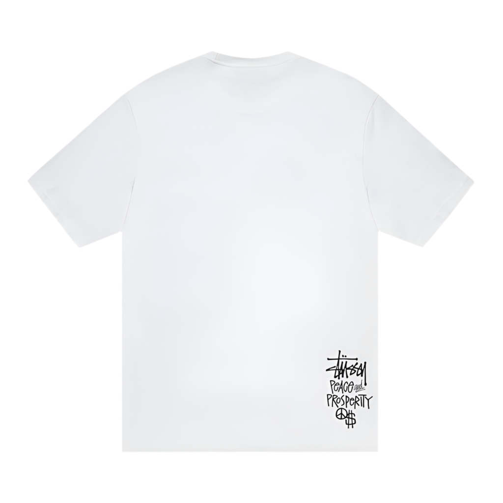Stüssy Peace & Prosperity Tee White (FW23)