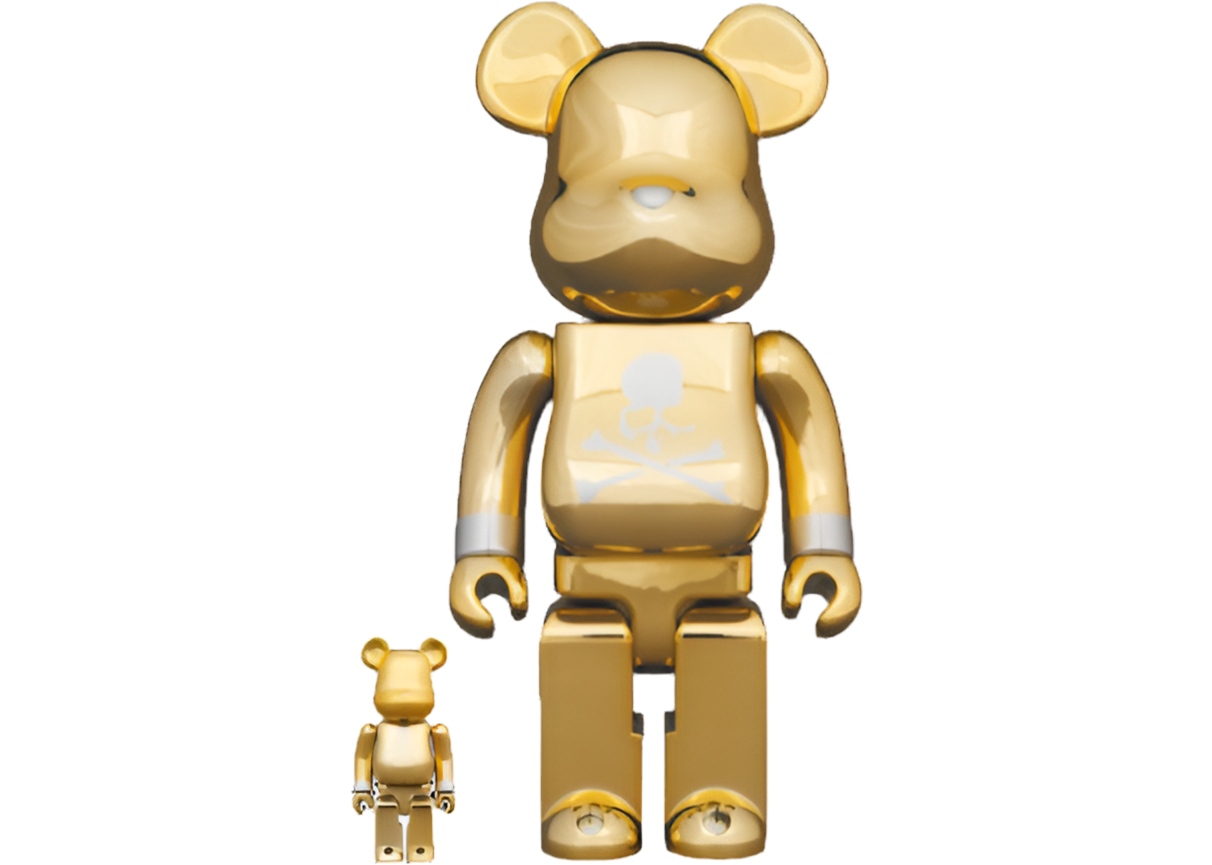 Bearbrick x mastermind JAPAN 100% & 400% Set Gold
