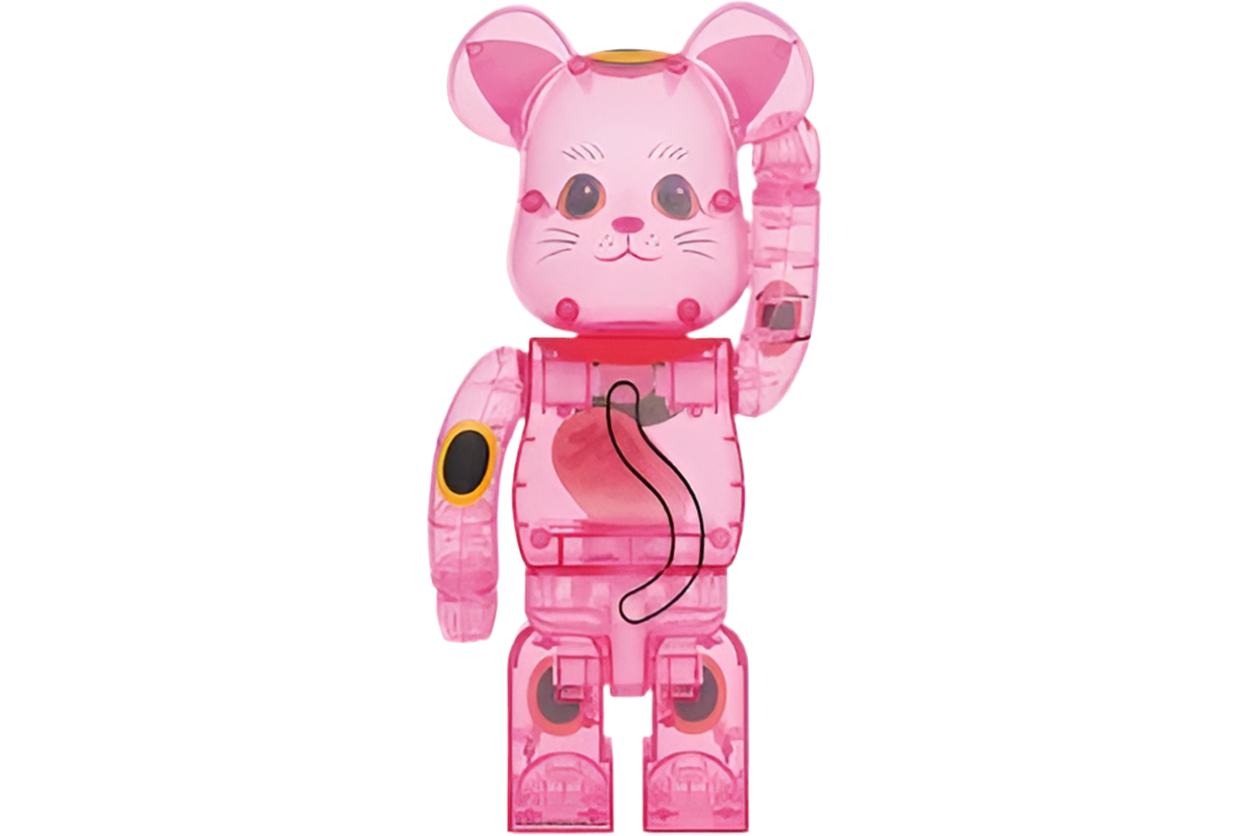 Bearbrick Maneki Neko Pink Transparent 400%