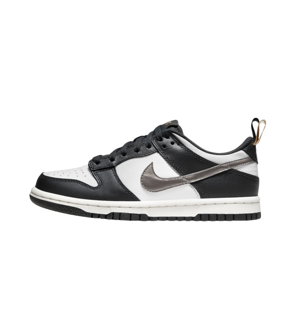 Nike Dunk Low Black White Metallic (GS)