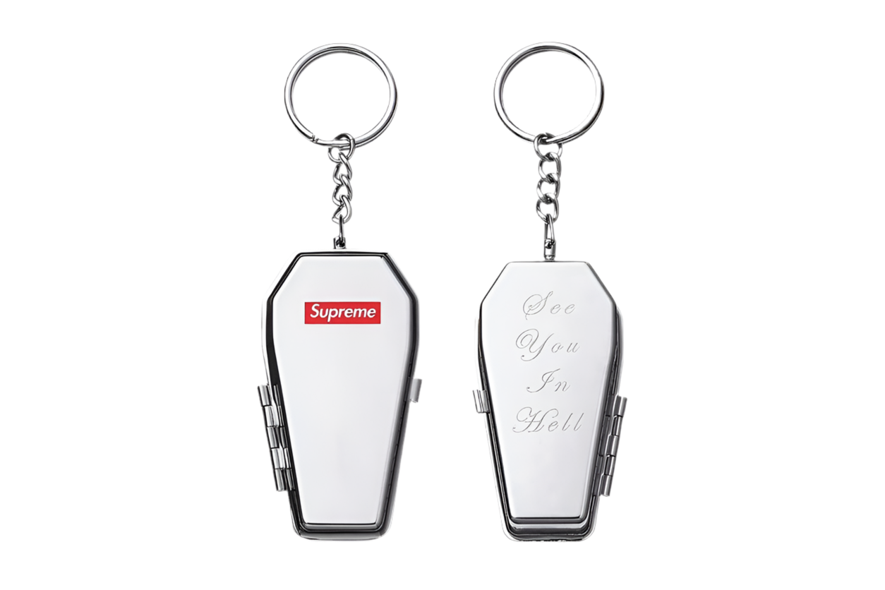 Supreme Coffin Keychain Silver