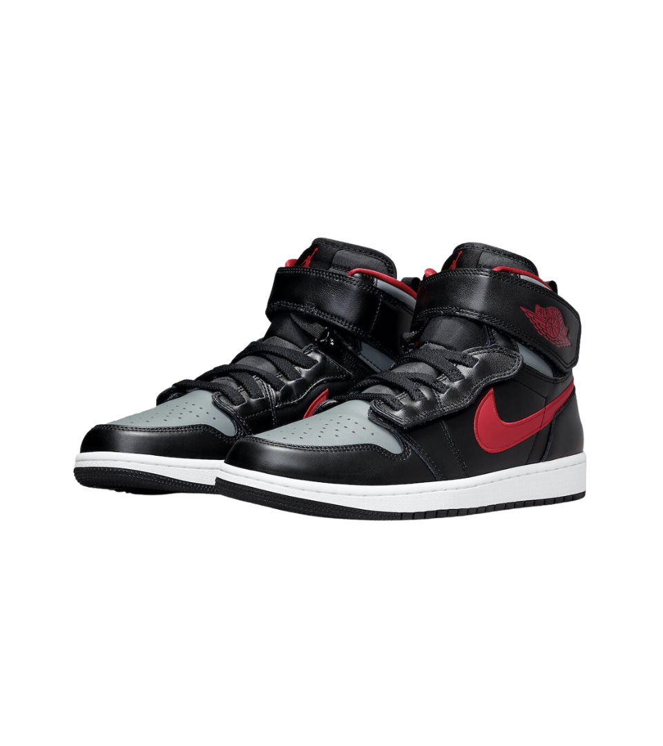 Air Jordan 1 High FlyEase Black Gym Red Smoke Grey