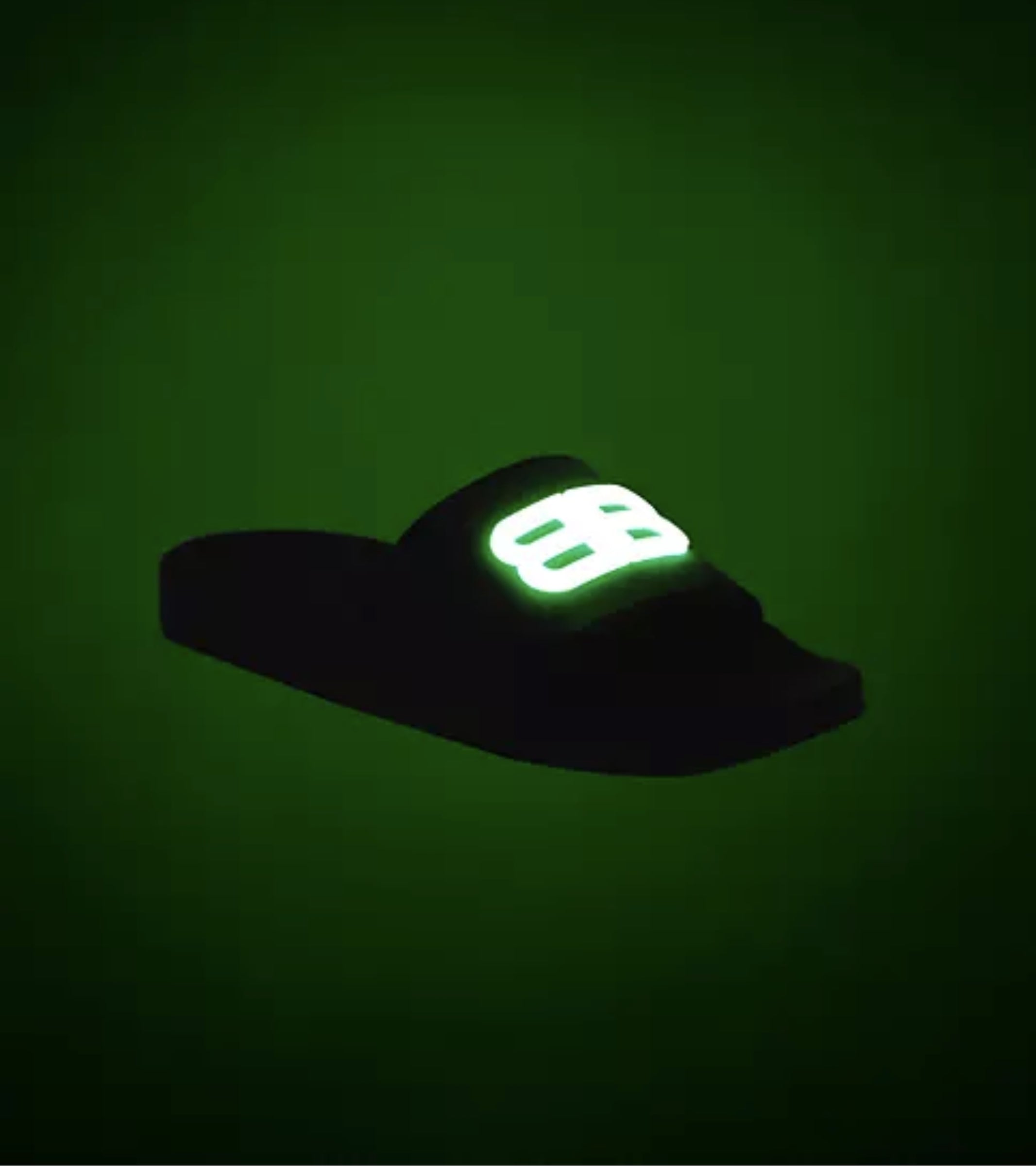 Balenciaga Pool Slides 3D BB Glow Logo