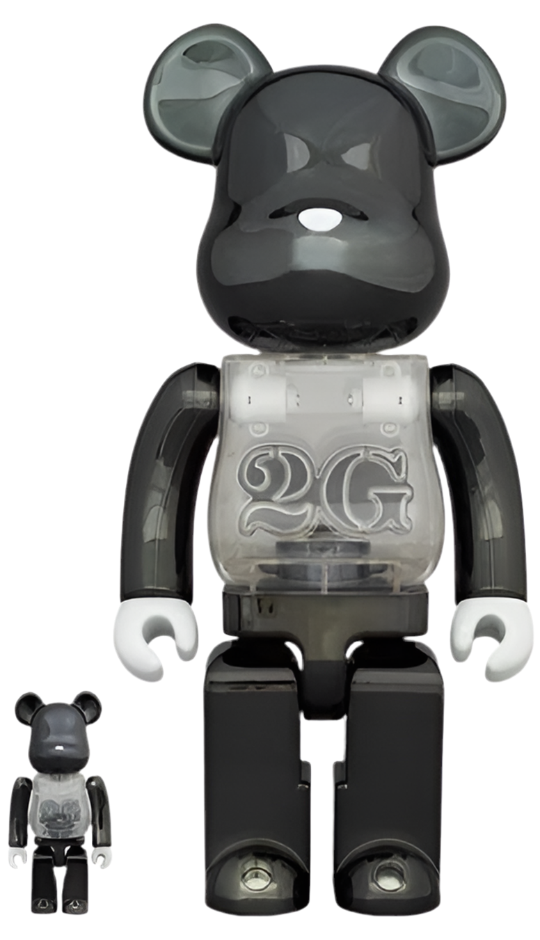 Bearbrick 2G Exclusive 100% & 400% Set Black Chrome