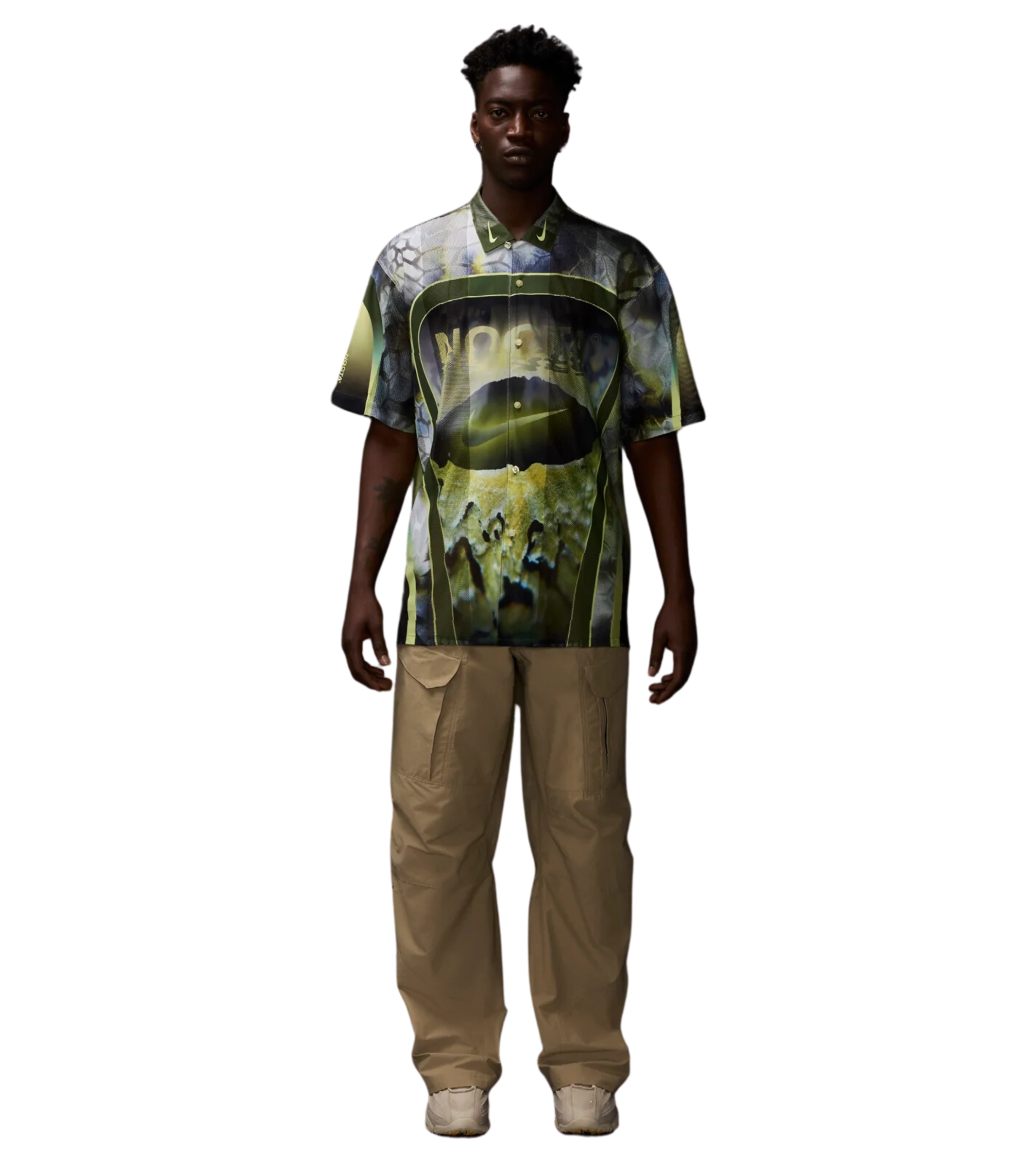 Nike x NOCTA Opal Tito Neeks Button Down Pilgrim | Oil Green | Black