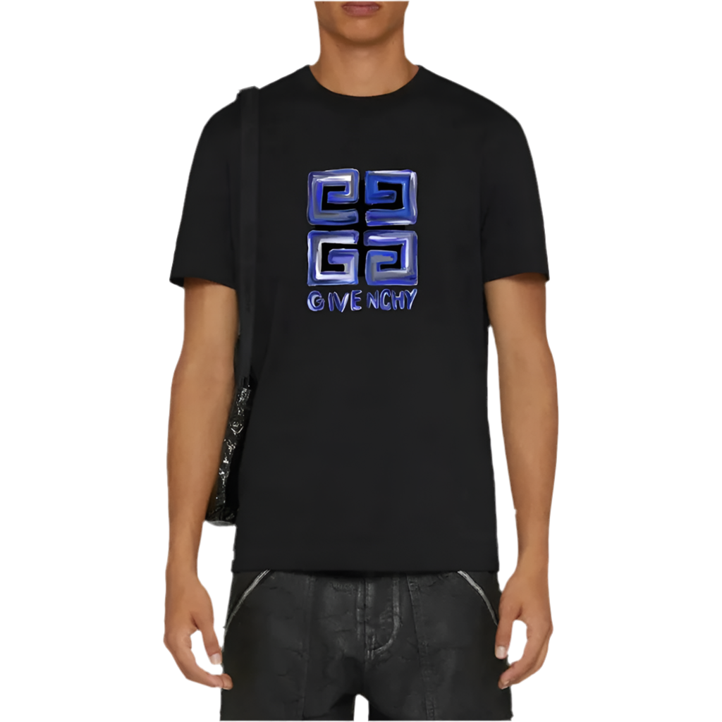 Givenchy 4G Multicolor T-Shirt Black/Blue Slim Fit