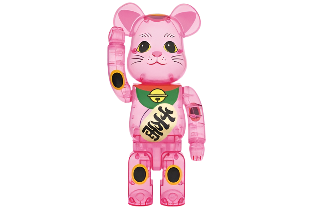 Bearbrick Maneki Neko Pink Transparent 400%