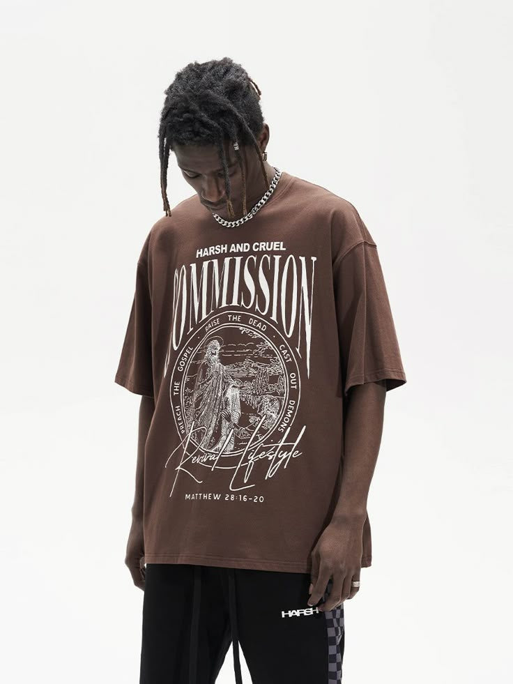 Harsh and Cruel SS22 Commission T-Shirt Brown