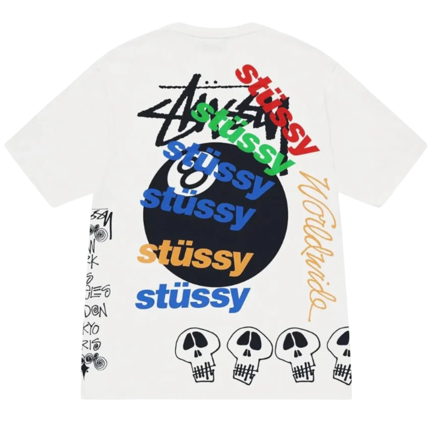 Stussy Test Strike Pigment Dyed Tee White – Lit Up 21