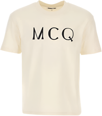 McQ Alexander Mcqueen Logo T-Shirt Cream