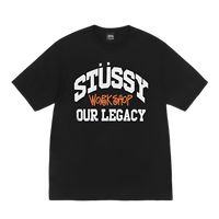 Stüssy x Our Legacy Work Shop Collegiate Pigment Dyed Tee Black (SS24)