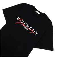 Givenchy Red Embroidery T-Shirt Black Regular Fit