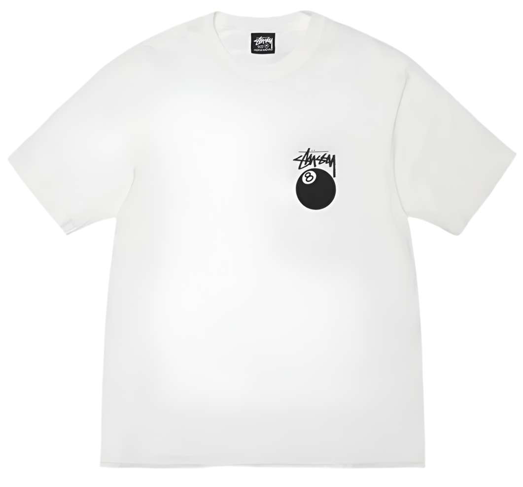 Stüssy 8 Ball Pigment Dyed Tee White (SS24)