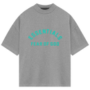 Fear of God Essentials Heavy Jersey Short-Sleeve Tee 'Dark Heather Oatmeal' (FW23)
