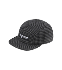 Supreme Houndstooth Wool Camp Cap Black (FW23)