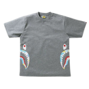 BAPE New Multi Camo Side Shark Relaxed Tee Grey