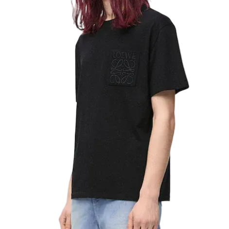 Loewe Anagram Black T-Shirt with Pocket