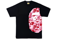 BAPE ABC Camo Single Color Side Big Ape Head Tee (SS22) Black Pink