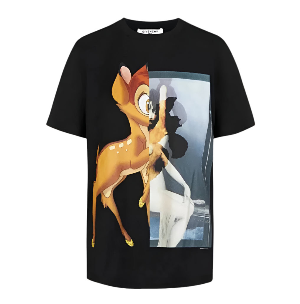 Givenchy Bambi Printed T-Shirt Black Oversized Fit