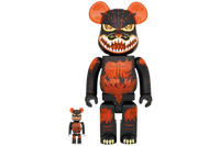 Bearbrick Godzilla VS Destoroyah version Godzilla (Meltdown) 100% & 400% Set Clear Orange Ver.