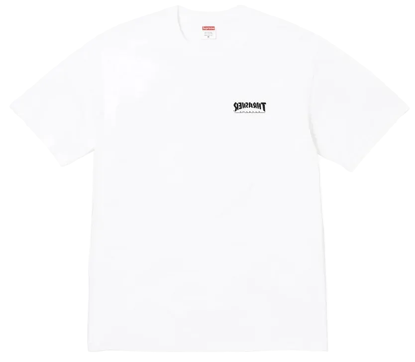 Supreme x Thrasher Cross Tee White (FW24)