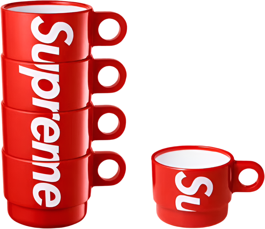 Supreme Stacking Cups (Set of 4) Red