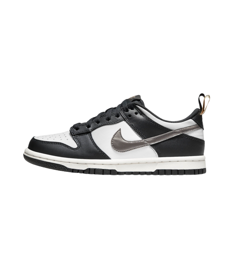 Nike Dunk Low Black White Metallic (GS)