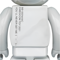 Bearbrick 20th Anniversary 1st Model 400% White Chrome