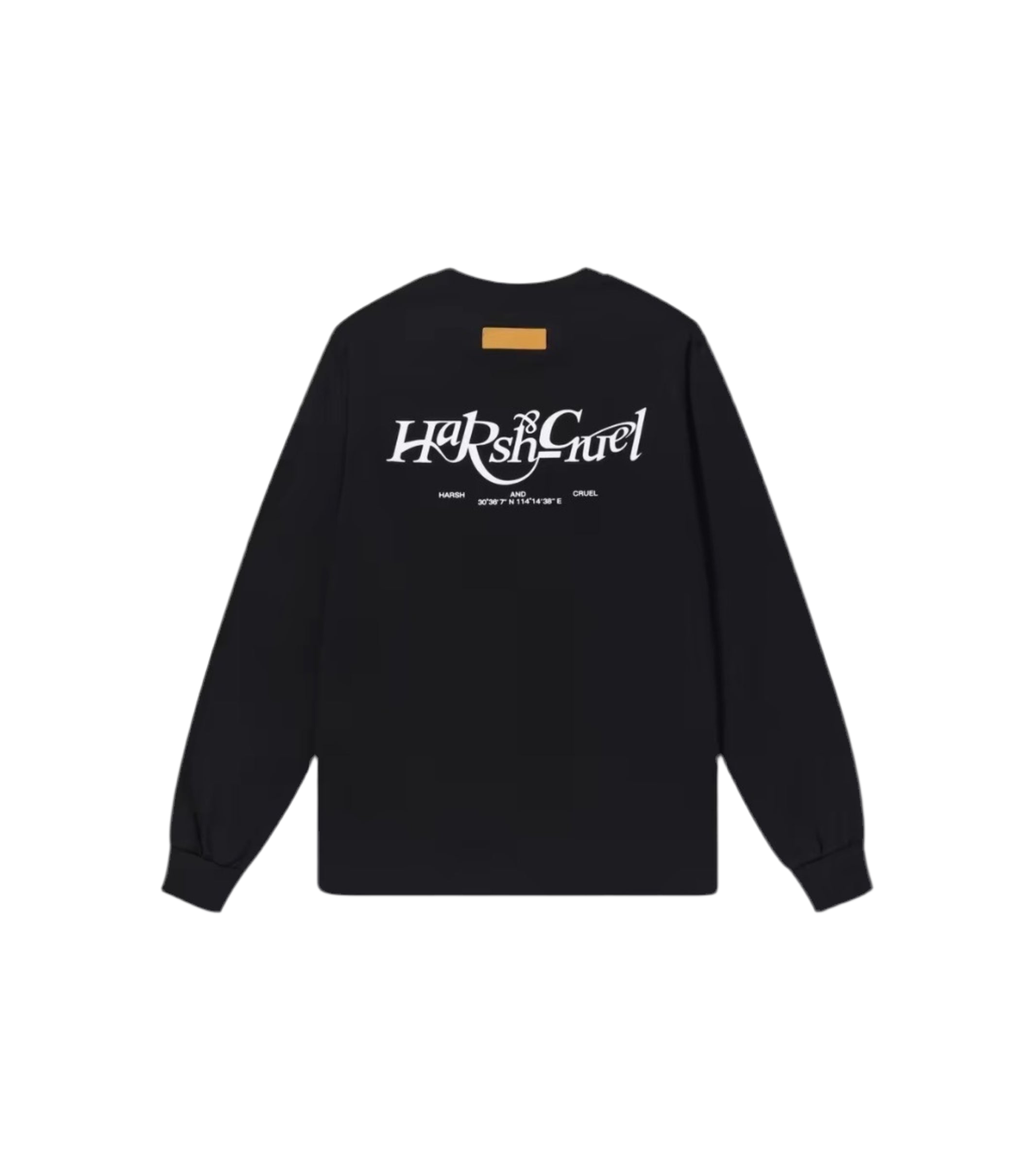 Harsh and Cruel Embroidered Logo Long Sleeve Black