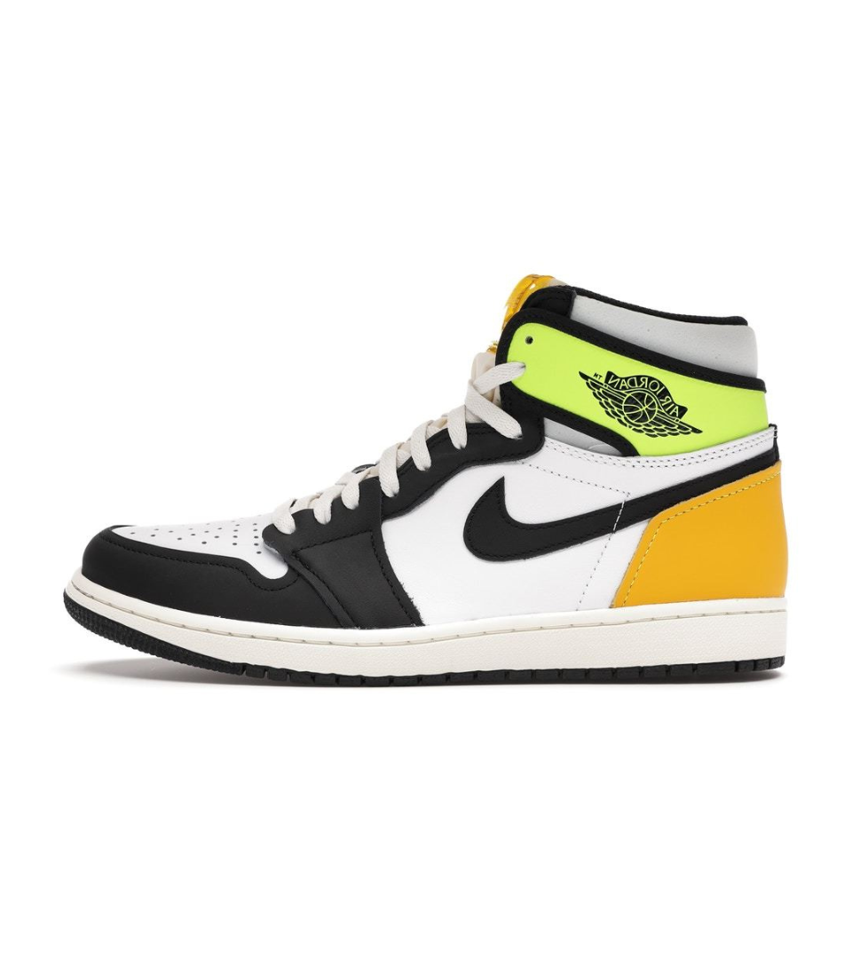 Air Jordan 1 Retro High White Black Volt University Gold
