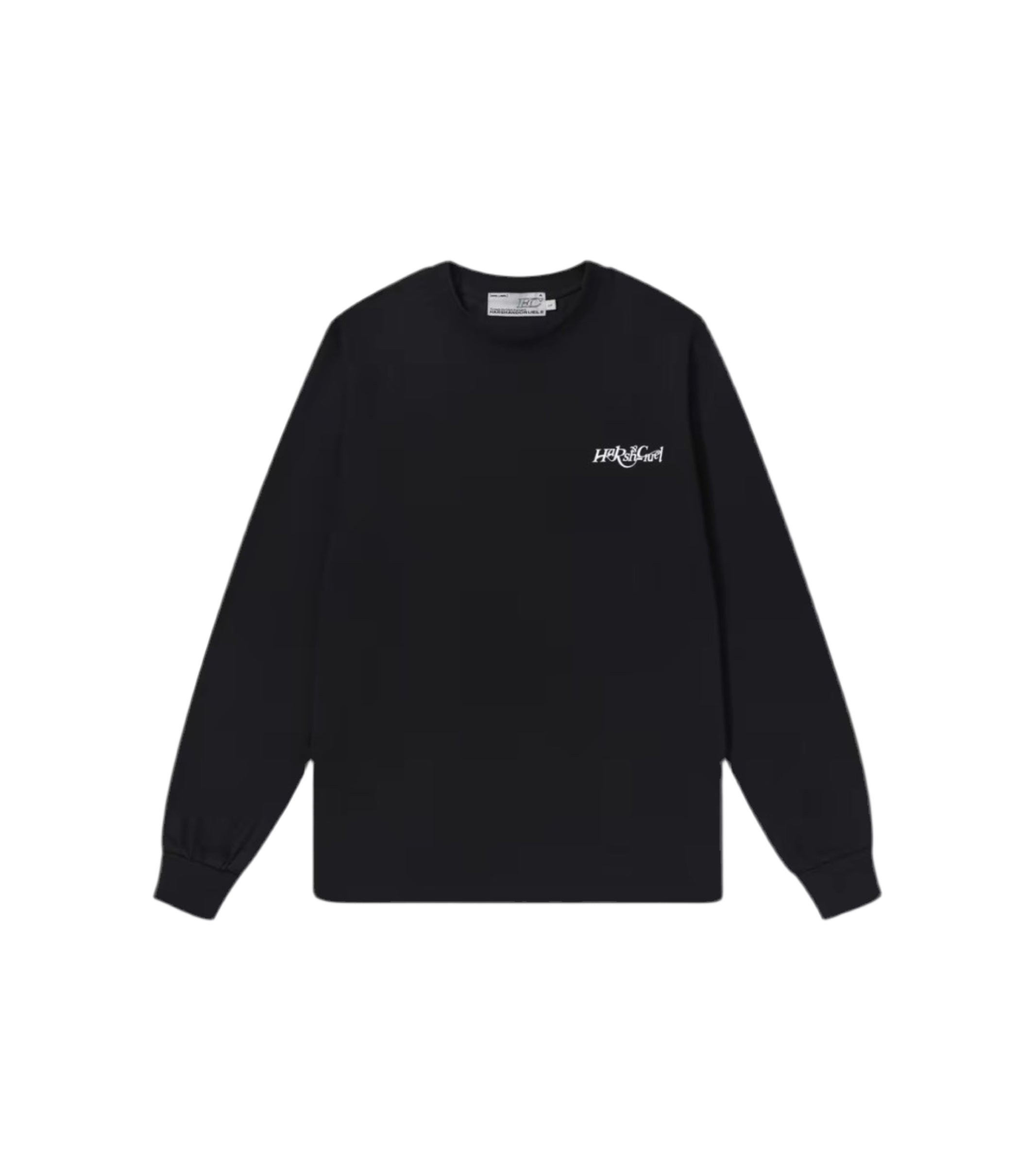 Harsh and Cruel Embroidered Logo Long Sleeve Black