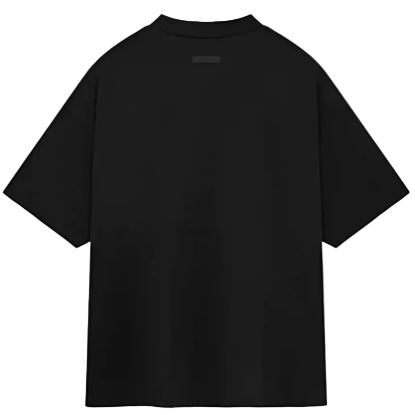 Fear of God Essentials Jersey Crewneck University Logo Tee Black (FW24)