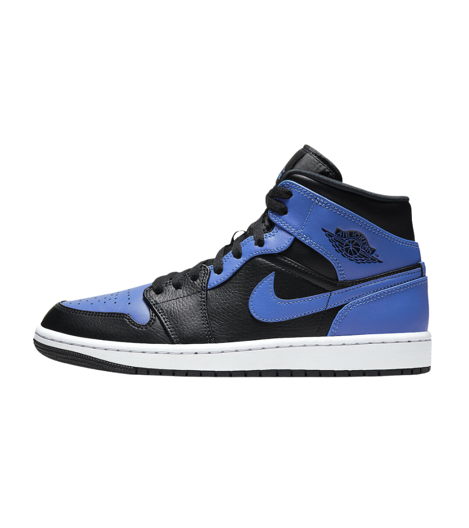 Air Jordan 1 Mid Hyper Royal Tumbled Leather