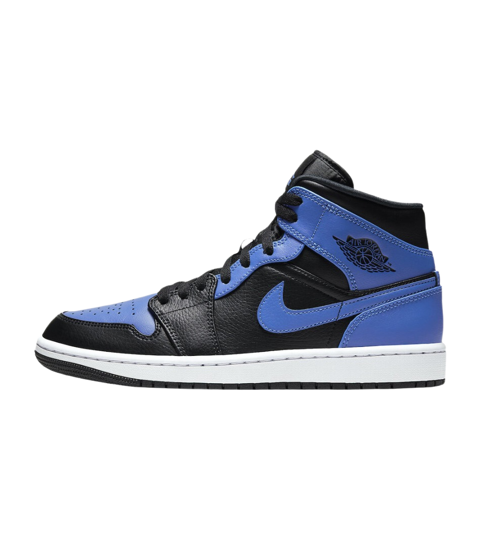 Air Jordan 1 Mid Hyper Royal Tumbled Leather