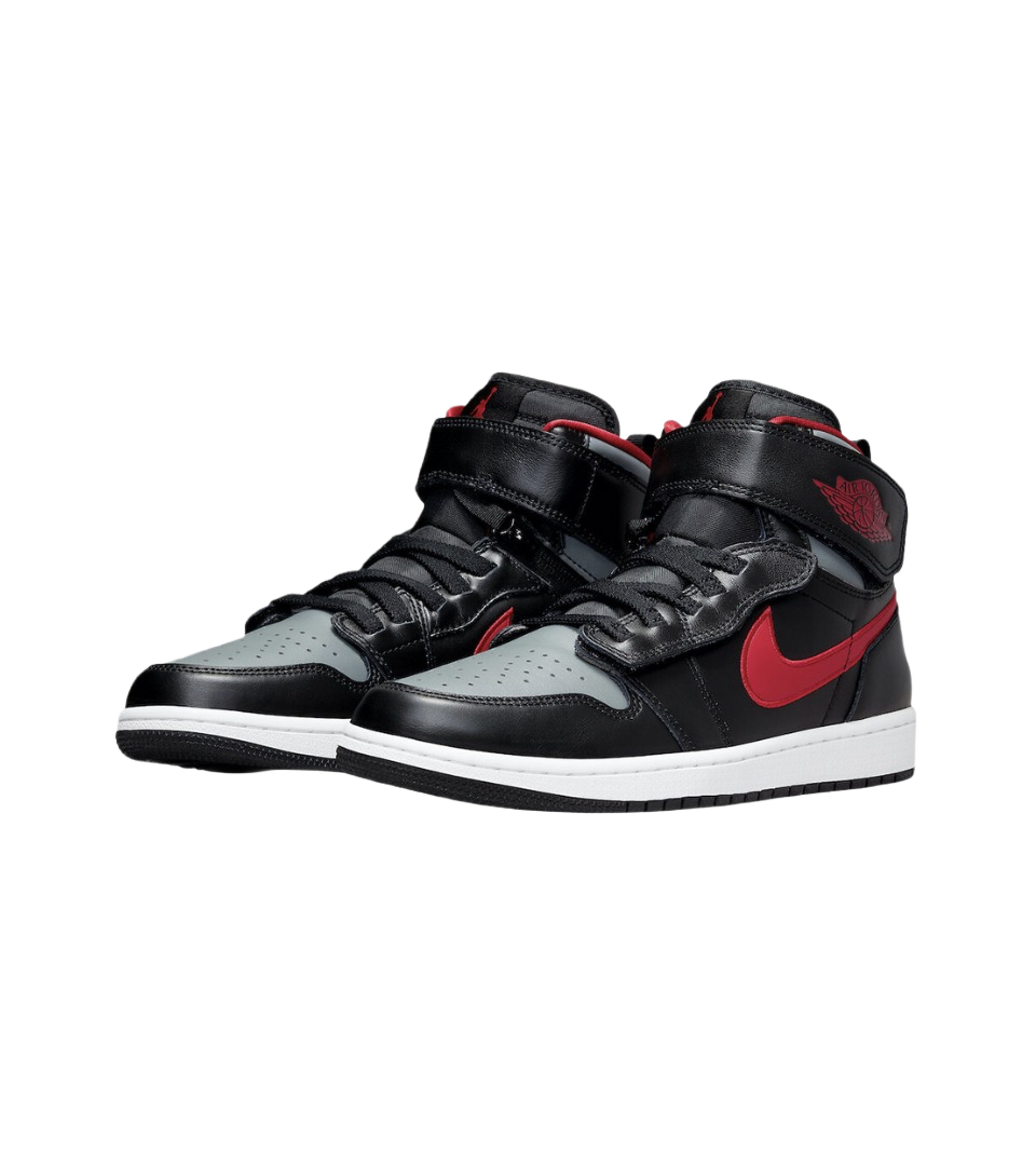 Air Jordan 1 High FlyEase Black Gym Red Smoke Grey