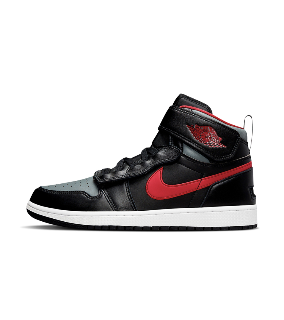 Air Jordan 1 High FlyEase Black Gym Red Smoke Grey