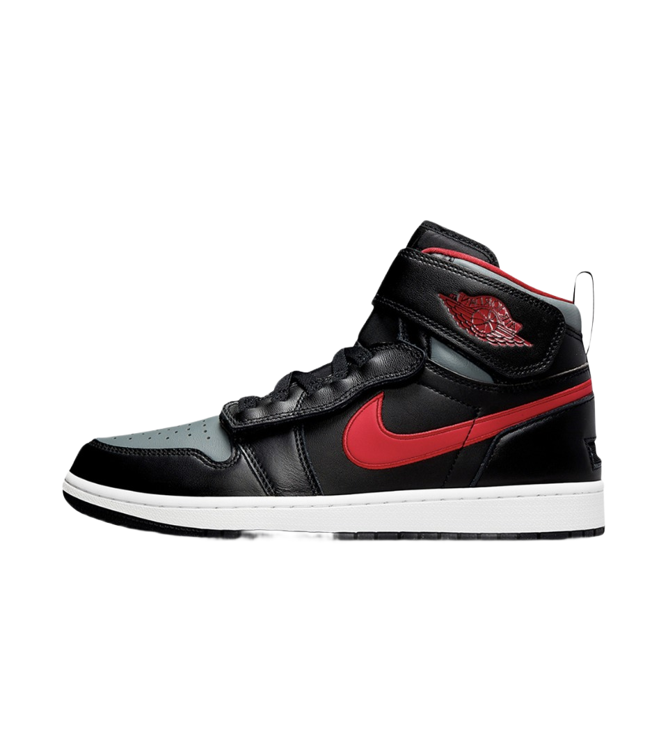Air Jordan 1 High FlyEase Black Gym Red Smoke Grey