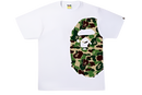 BAPE ABC Camo Single Color Side Big Ape Head Tee White Green (SS22)
