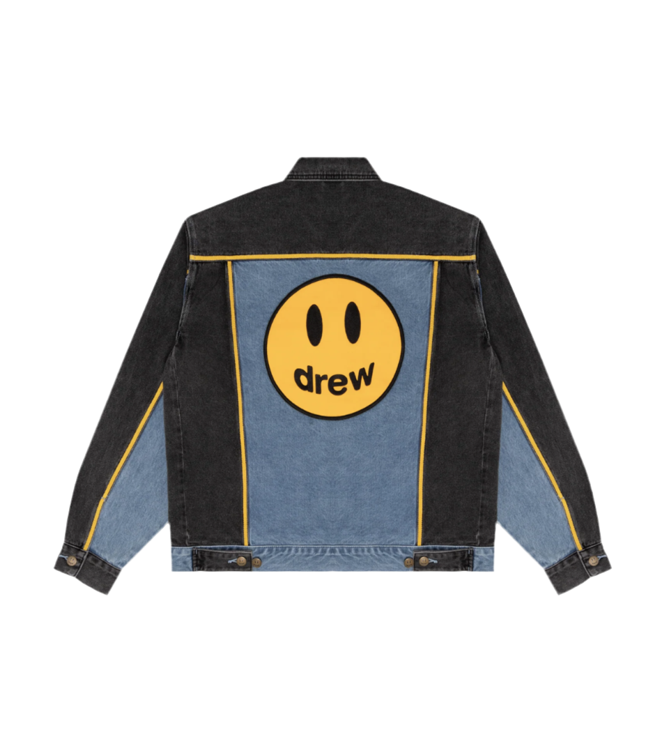 Drew House Oversized Mascot Trucker Jacket Vintage Colour Black