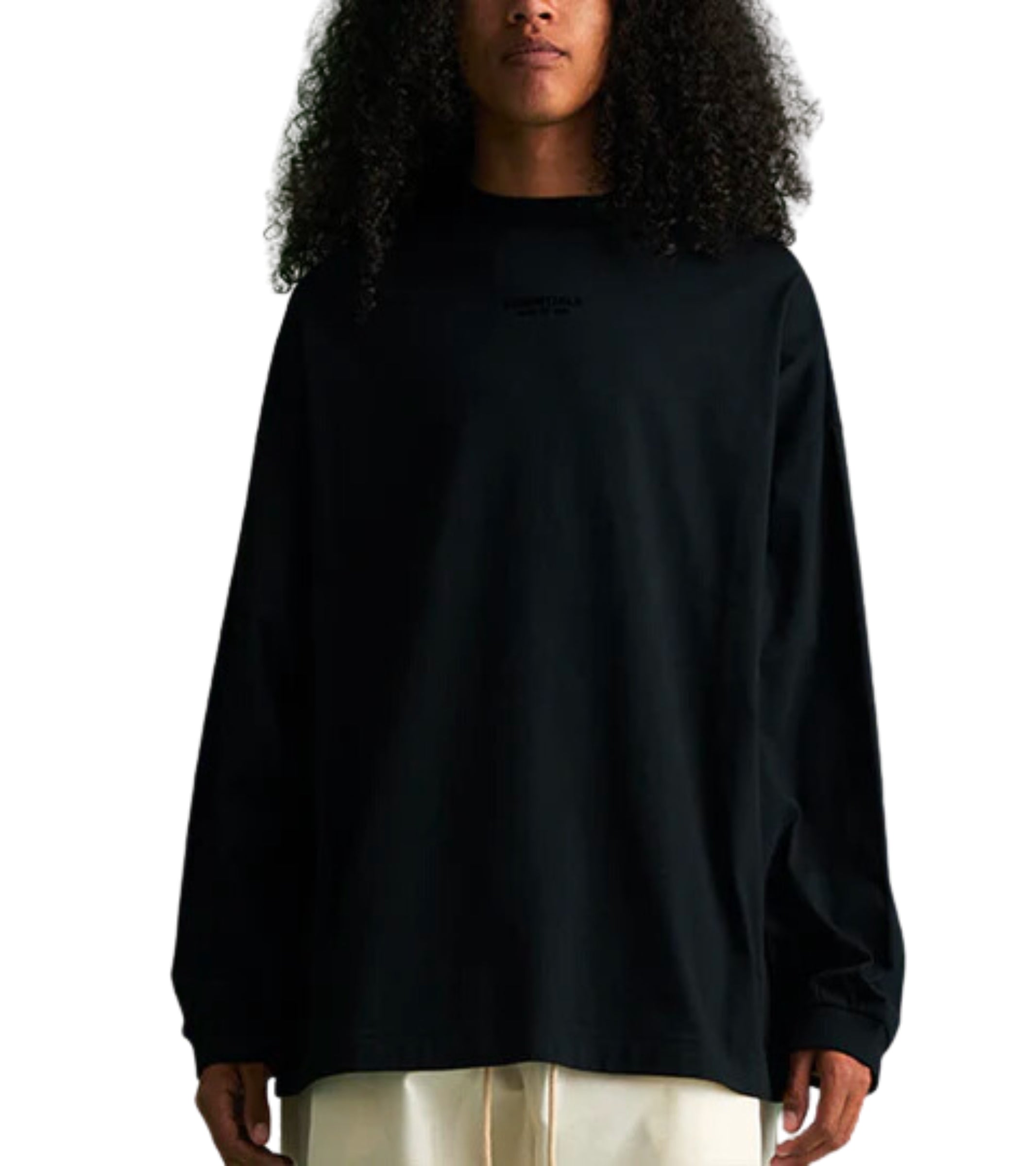 Fear of God Essentials Core Long Sleeve Tee Jet Black (FW23)