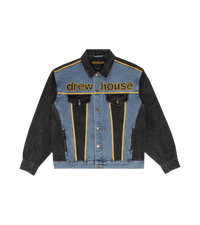 Drew House Oversized Mascot Trucker Jacket Vintage Colour Black