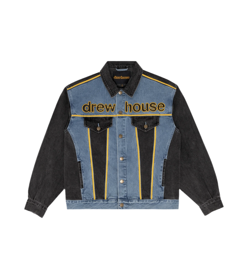 Drew House Oversized Mascot Trucker Jacket Vintage Colour Black