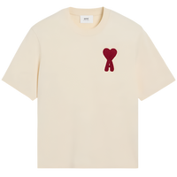 Ami Paris Ami De Coeur Patch T-Shirt Beige