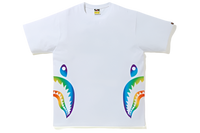BAPE Rainbow Side Shark Tee White