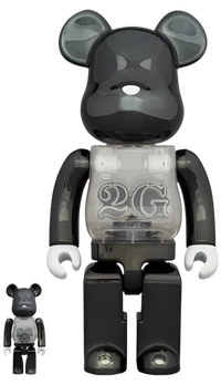 Bearbrick 2G Exclusive 100% & 400% Set Black Chrome