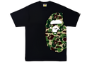 BAPE ABC Camo Single Color Side Big Ape Head Tee Black Green (SS22)