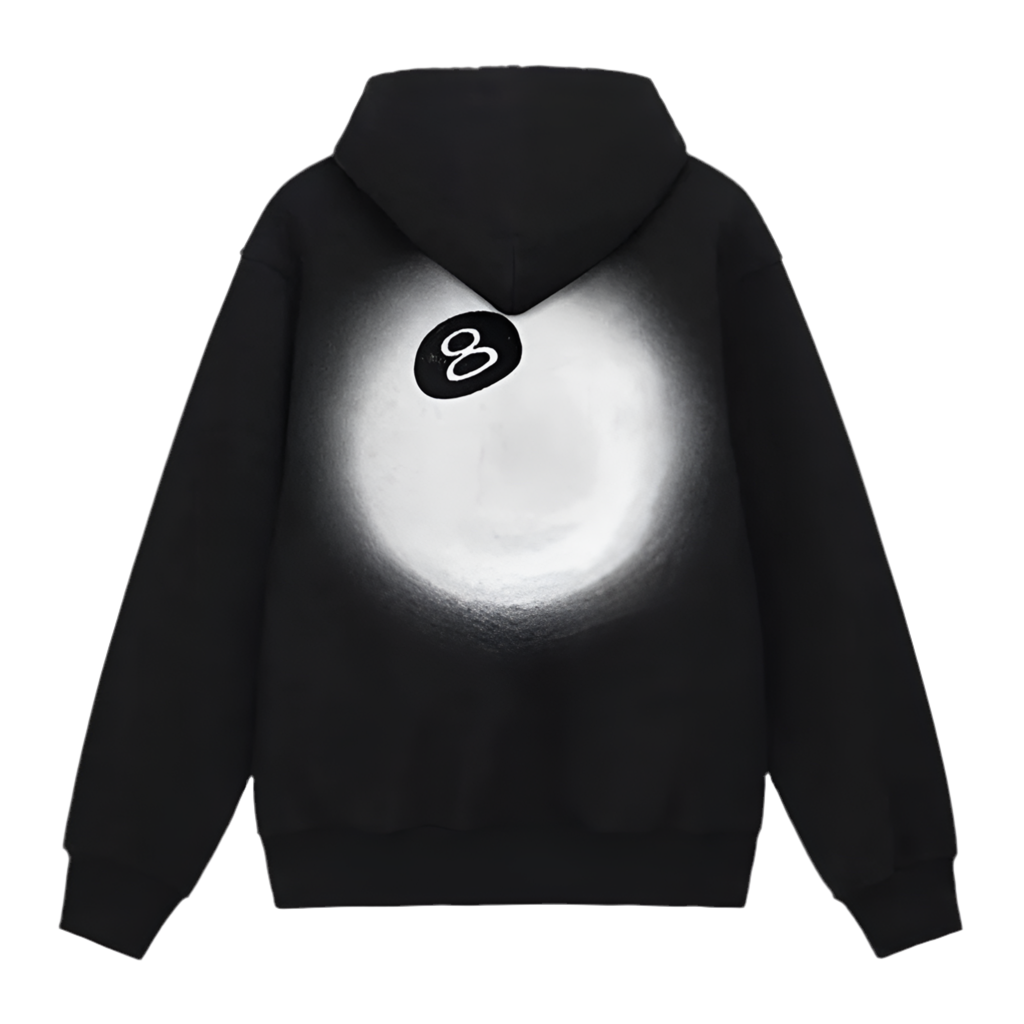 Stüssy 8 Ball Fade Hoodie Black