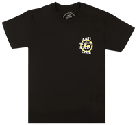 Anti Social Social Club x Fragment Yellow Bolt Tee Black