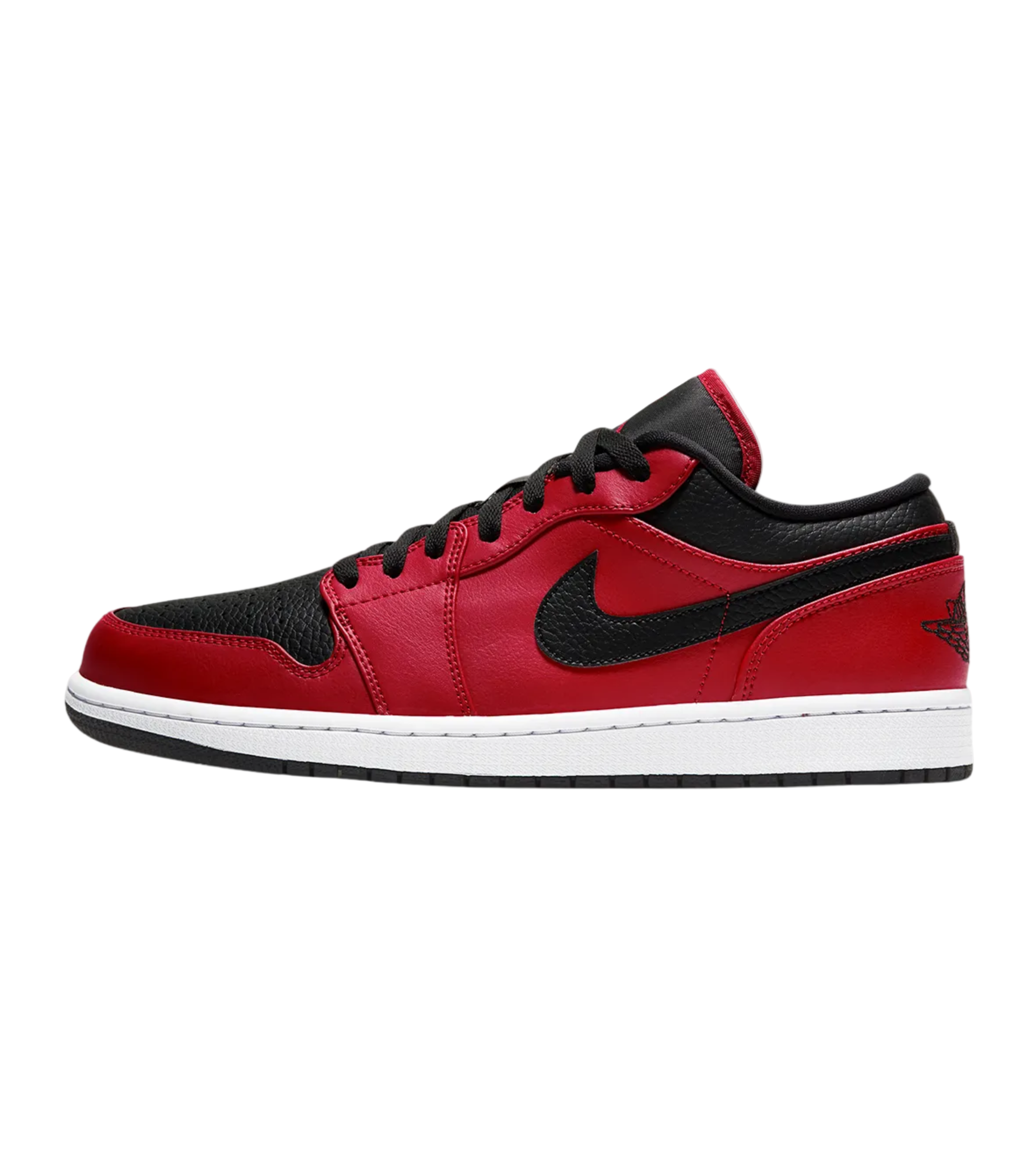 Air Jordan 1 Low Reverse Bred Pebbled Swoosh